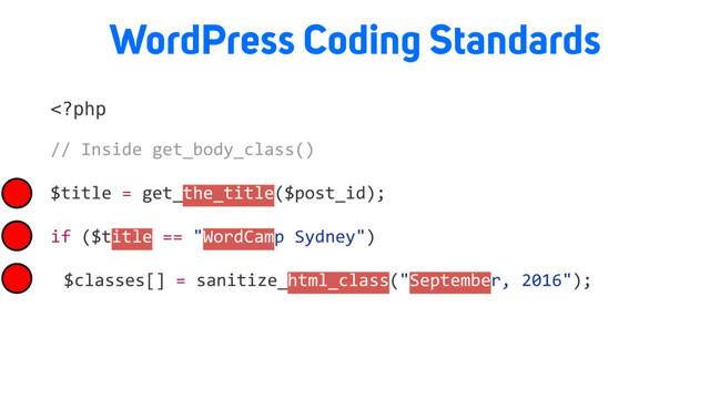 WordPress Coding Standards
