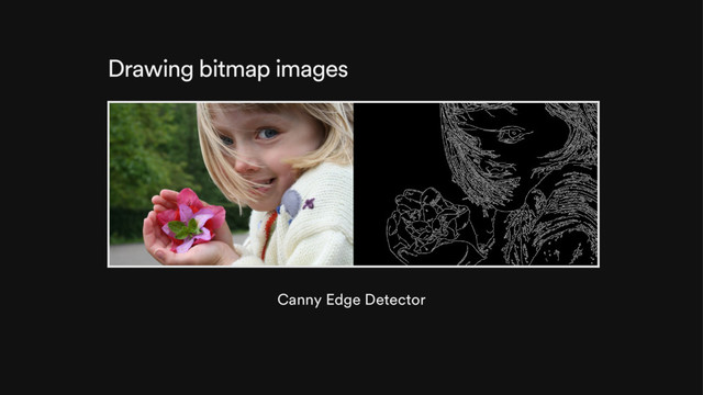 Drawing bitmap images
Canny Edge Detector
