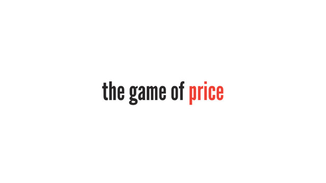 the game of price
