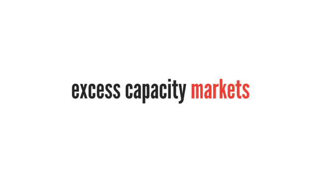 excess capacity markets
