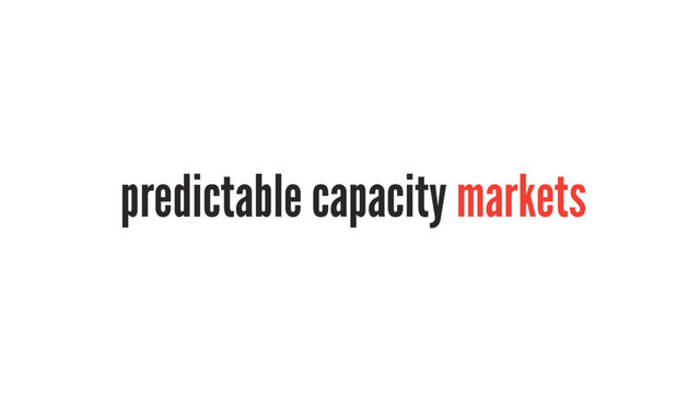 predictable capacity markets
