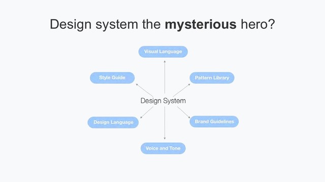 Design system the mysterious hero?
