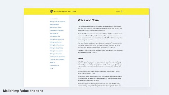 Mailchimp Voice and tone

