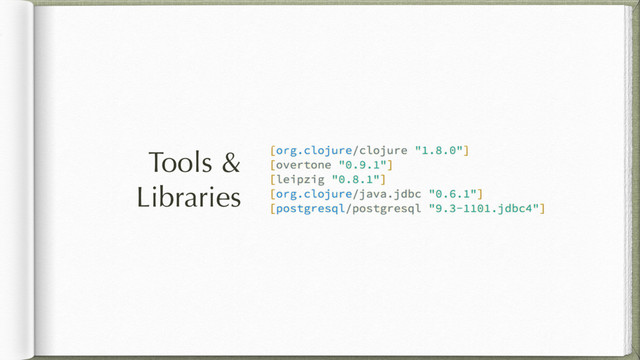 Tools &
Libraries

