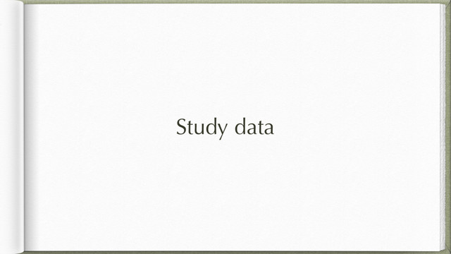 Study data
