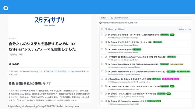 Q
https://blog.studysapuri.jp/entry/2020/08/17/dx-criteria-system
