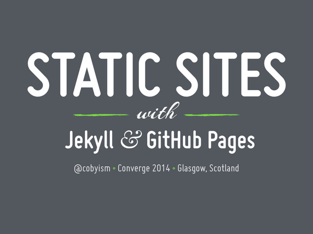 Mastering Static Sites with Jekyll and GitHub Pages