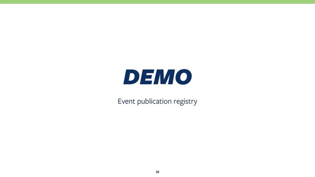 Event publication registry
DEMO
33
