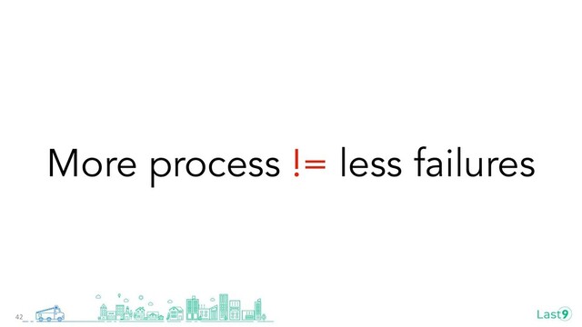 More process != less failures
42
