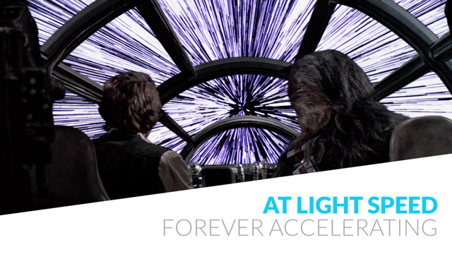 AT LIGHT SPEED
FOREVER ACCELERATING
