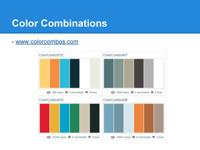 Color Combinations
- www.colorcombos.com
