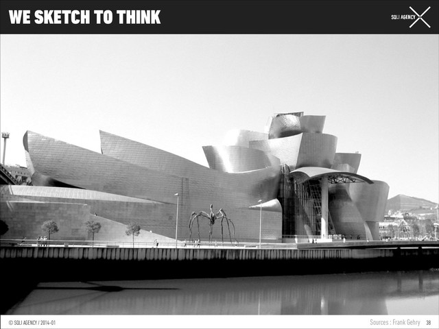© SQLI AGENCY / 2014-01
© SQLI AGENCY / 2014-02
© SQLI AGENCY / 2014-01
WE SKETCH TO THINK
38
Sources : Frank Gehry
