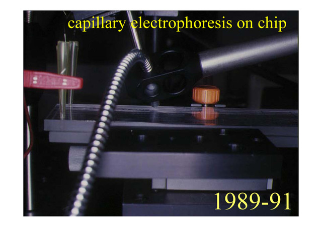 capillary electrophoresis on chip
1989-91
