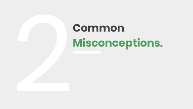 Common
Misconceptions.
2
