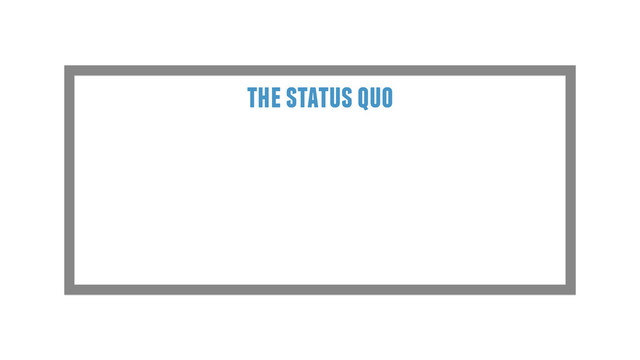 the status quo
