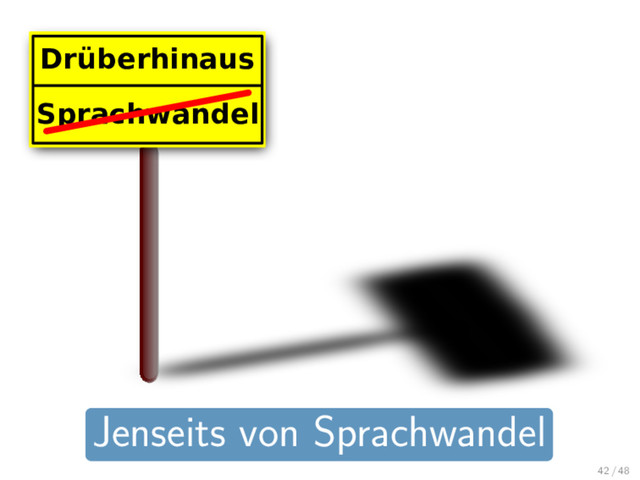 Sprachwandel
Drüberhinaus
Jenseits von Sprachwandel
42 / 48
