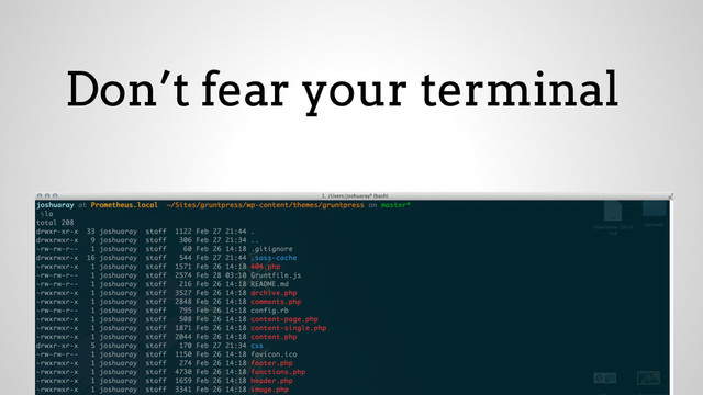 Don’t fear your terminal
