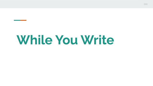 While You Write
