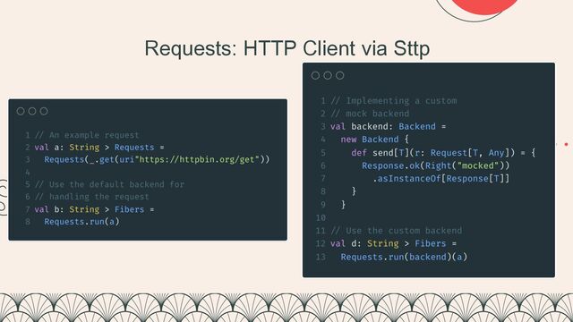 Requests: HTTP Client via Sttp


