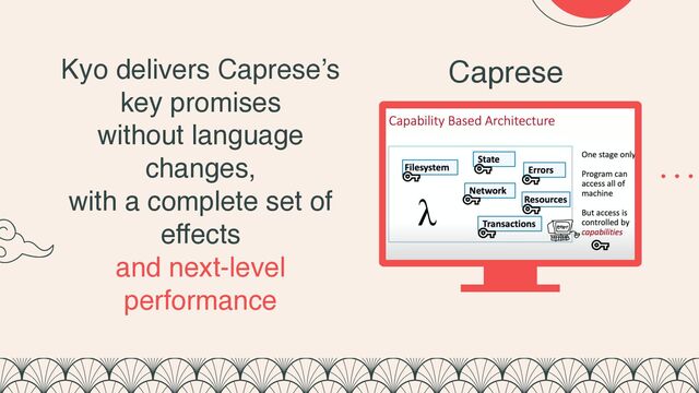 Caprese
Kyo delivers Caprese’s
key promises
without language
changes,
with a complete set of
effects
and next-level
performance
