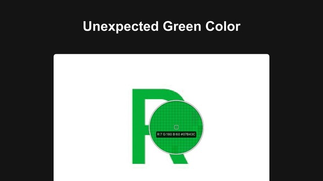 Unexpected Green Color
