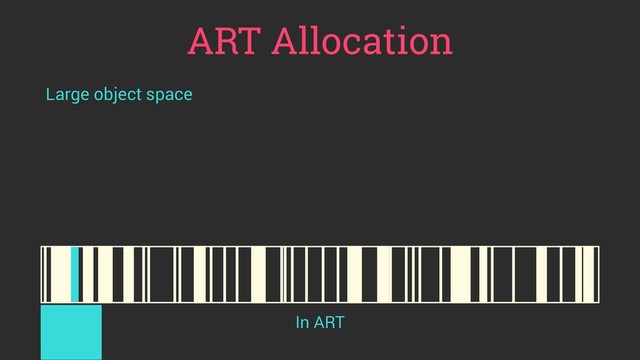 ART Allocation
Large object space
In ART
