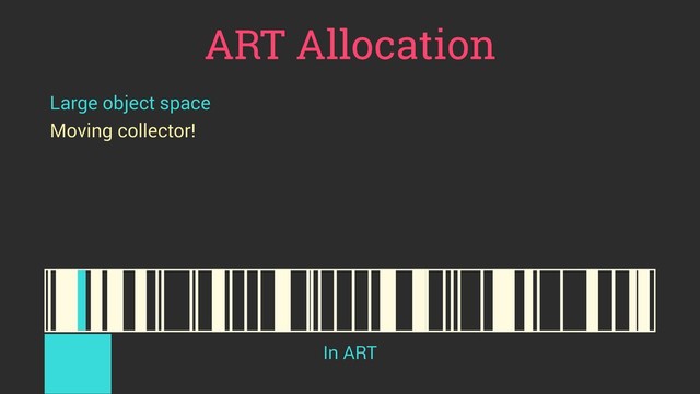 ART Allocation
Large object space
Moving collector!
In ART
