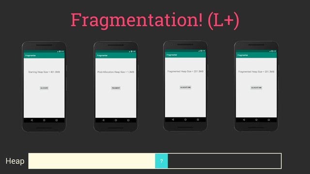 Fragmentation! (L+)
Heap ?
