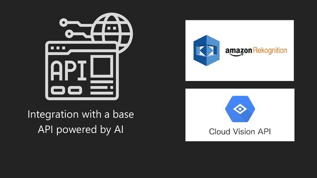 Integration with a base
API powered by AI
