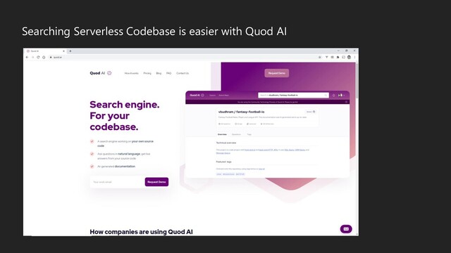 Searching Serverless Codebase is easier with Quod AI

