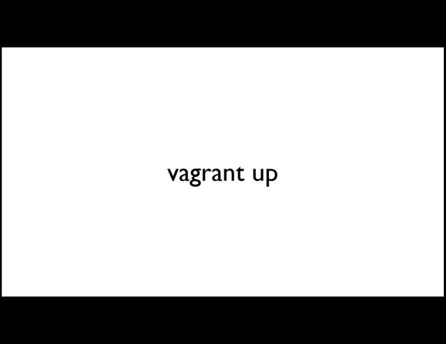 vagrant up
