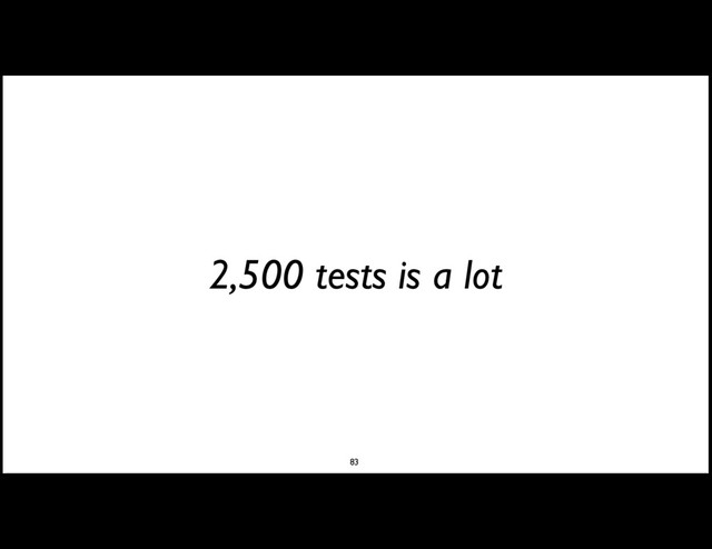 2,500 tests is a lot
83
