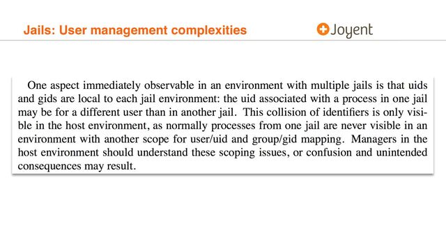 Jails: User management complexities
