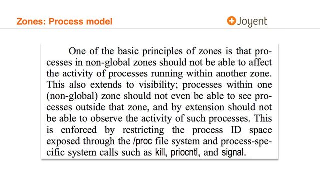 Zones: Process model
