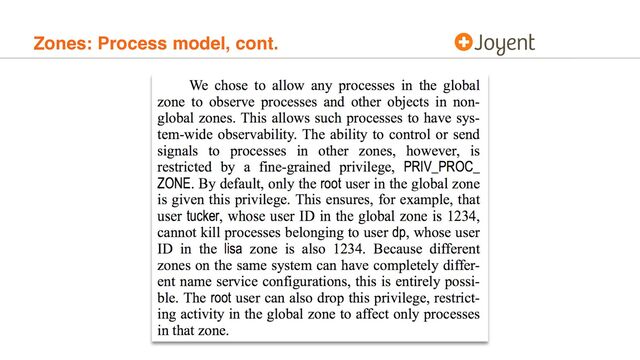 Zones: Process model, cont.
