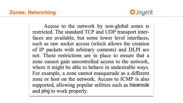 Zones: Networking
