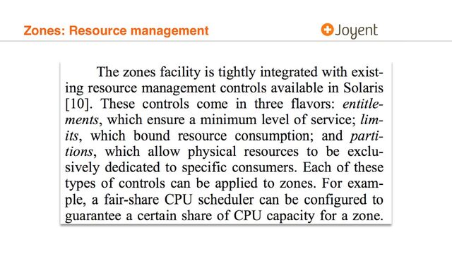 Zones: Resource management
