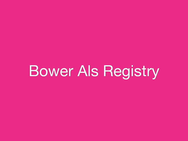 Bower Als Registry
