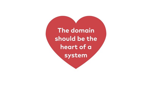 The domain
should be the
heart of a
system
