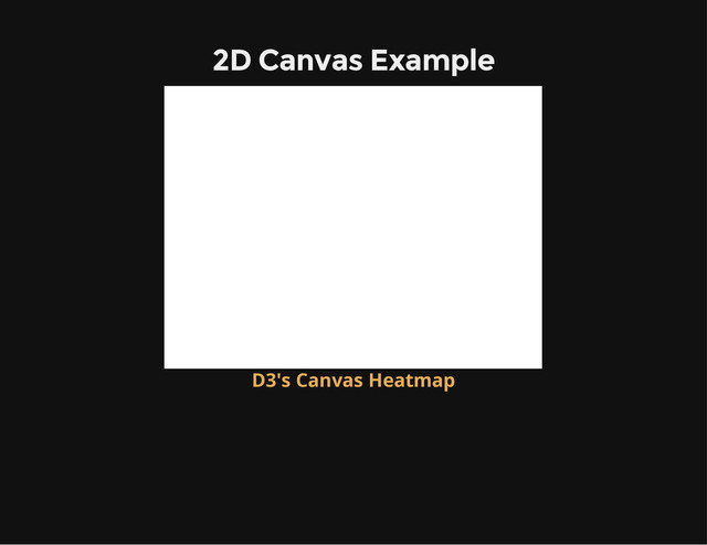 2D Canvas Example
D3's Canvas Heatmap
