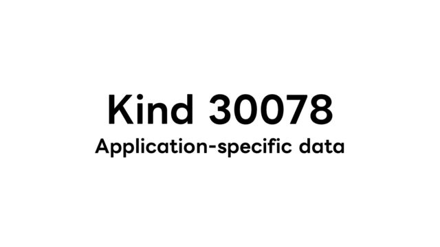 Kind 30078
Application-specific data

