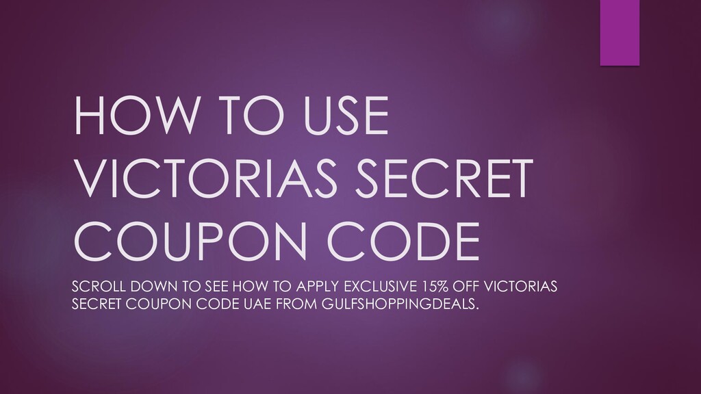How To Use Victorias Secret Coupon Code Speaker Deck