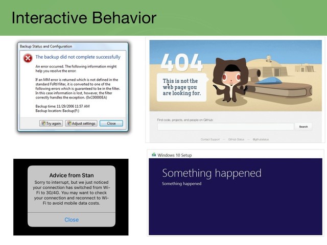 Interactive Behavior
