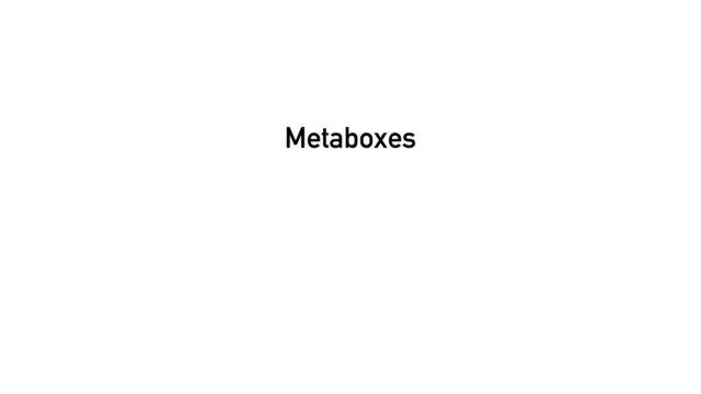Metaboxes
