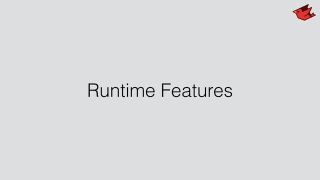 Runtime Features

