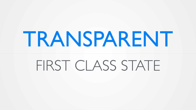 FIRST CLASS STATE
TRANSPARENT
