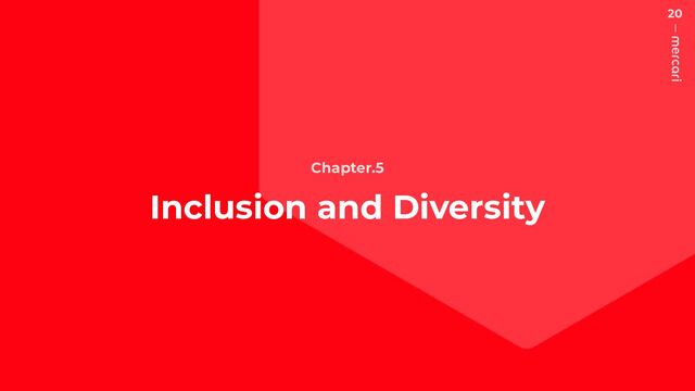 20
Chapter.5
Inclusion and Diversity
