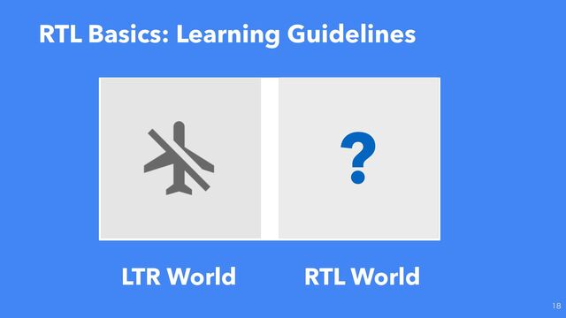 
RTL Basics: Learning Guidelines
LTR World RTL World
?
