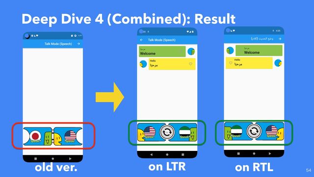 Deep Dive 4 (Combined): Result

on LTR on RTL
㲔 㲔
old ver.
