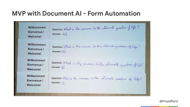 @PicardParis
MVP with Document AI - Form Automation
